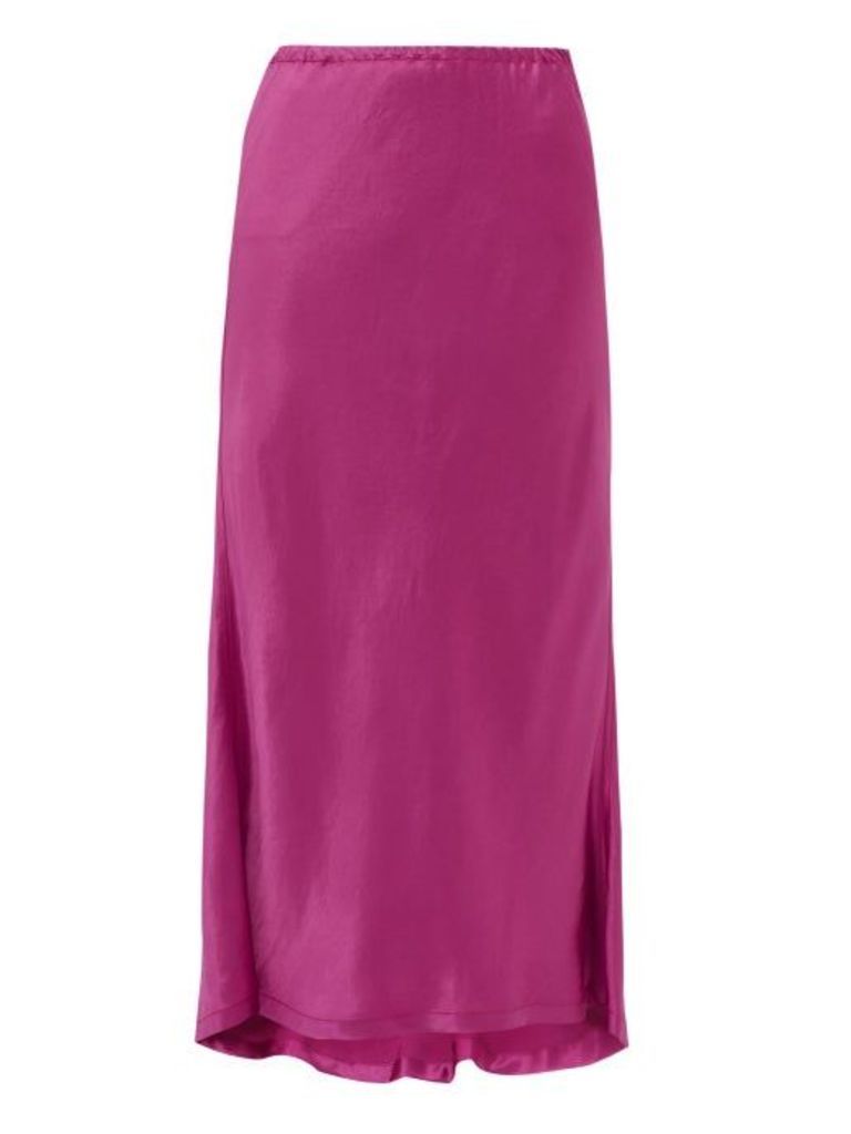 Sies Marjan - Xael Satin Bias-cut Midi Skirt - Womens - Pink