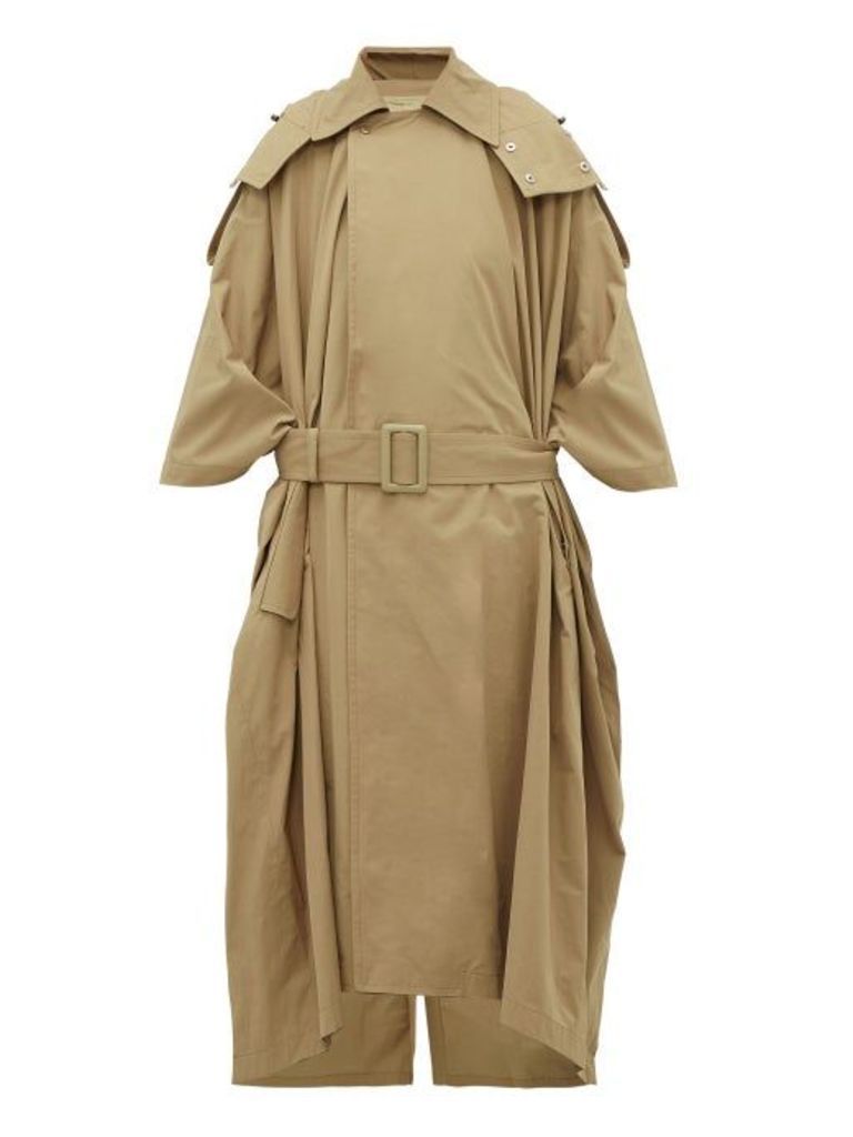Toga - Oversized Belted Trench Coat - Womens - Beige