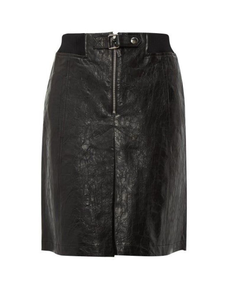 A.P.C. - Jenn A-line Leather Skirt - Womens - Navy