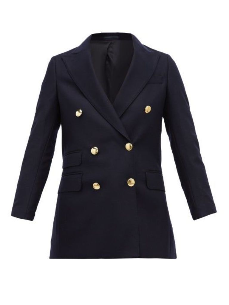 Officine Générale - Manon Double-breasted Felted-wool Blazer - Womens - Navy