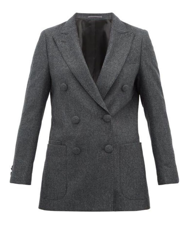 Officine Générale - Manon Double-breasted Wool Blazer - Womens - Grey