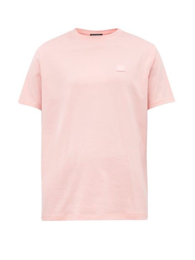 Acne Studios - Ellison Face Cotton-jersey T-shirt - Womens - Light Pink