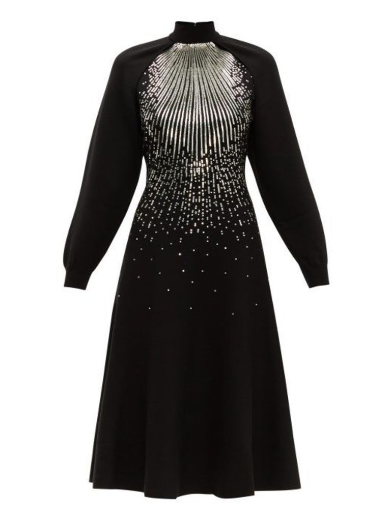 Givenchy - Sequin-embellished Wool-blend Midi Dress - Womens - Black Multi