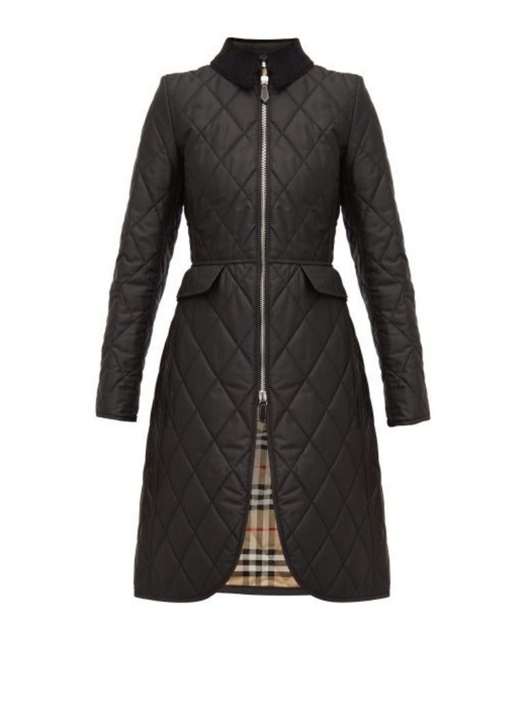 Burberry - Ongar Vintage Check Lined Quilted Coat - Womens - Black
