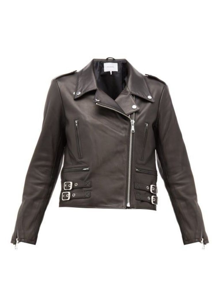 Frame - Leather Biker Jacket - Womens - Black