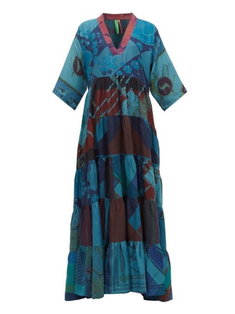 Rianna + Nina - Vintage Patchwork Silk Dress - Womens - Multi