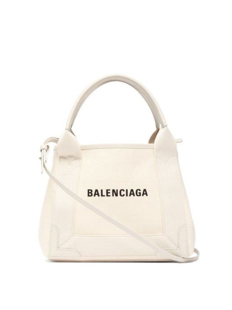 Balenciaga - Cabas Xs Logo Print Tote Bag - Womens - Beige Multi