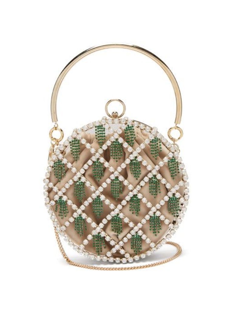 Rosantica - Gautier Crystal-embellished Cage Clutch - Womens - Crystal Multi