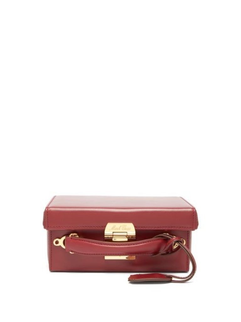 Mark Cross - Grace Gold-plated Small Leather Cross-body Bag - Womens - Burgundy