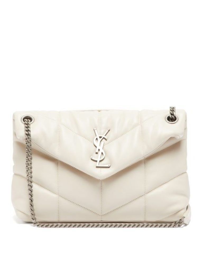Saint Laurent - Loulou Puffer Small Leather Shoulder Bag - Womens - White