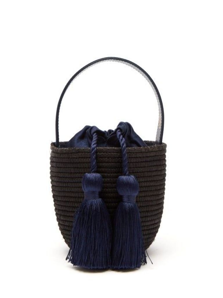 Cesta Collective - Party Pail Woven-sisal Bag - Womens - Navy