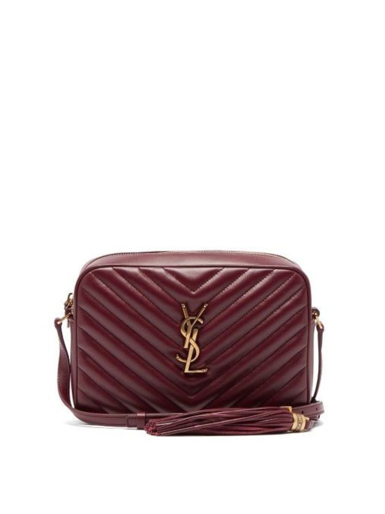 Saint Laurent - Lou Quilted-leather Cross-body Bag - Womens - Burgundy