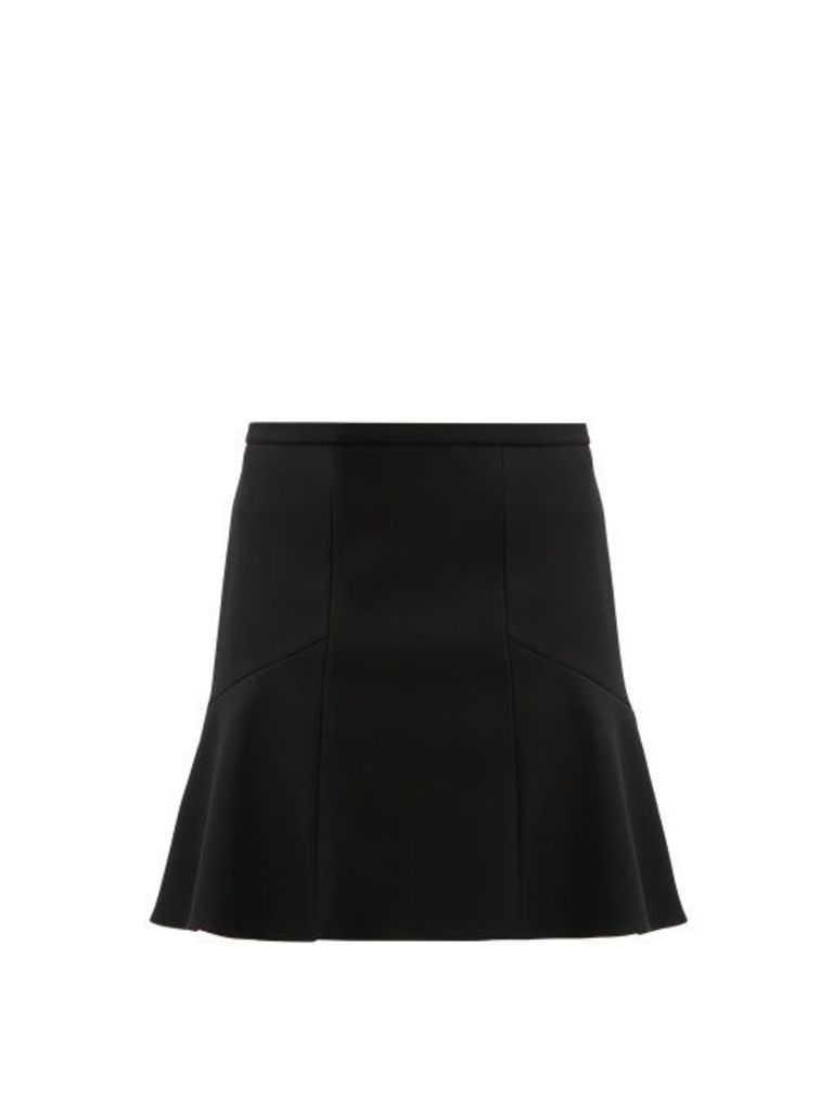 Redvalentino - Mid Rise Herringbone Tweed Mini Skirt - Womens - Black