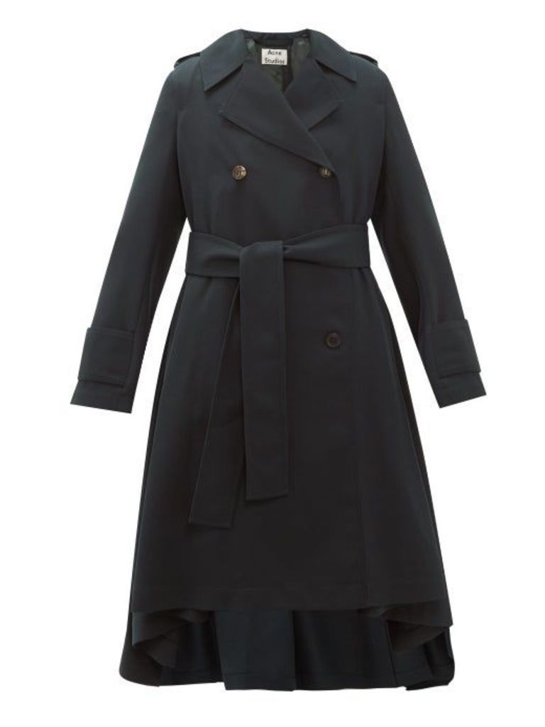 Acne Studios - Olwen Double-breasted Trench Coat - Womens - Dark Green