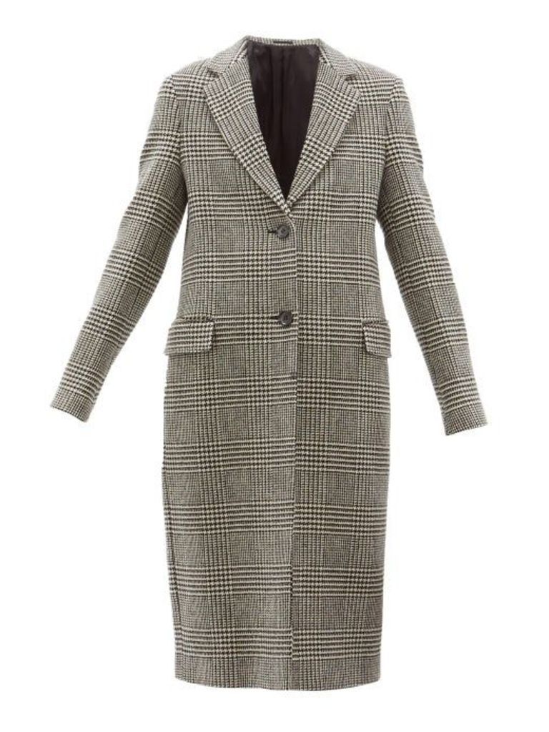 Officine Générale - Eden Prince Of Wales-checked Wool Coat - Womens - Black White