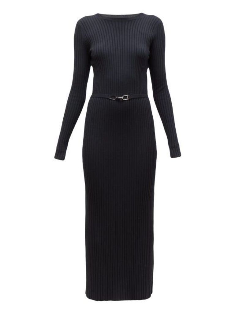 Gabriela Hearst - Luisa Avalon Belted Wool-blend Sweater Dress - Womens - Black