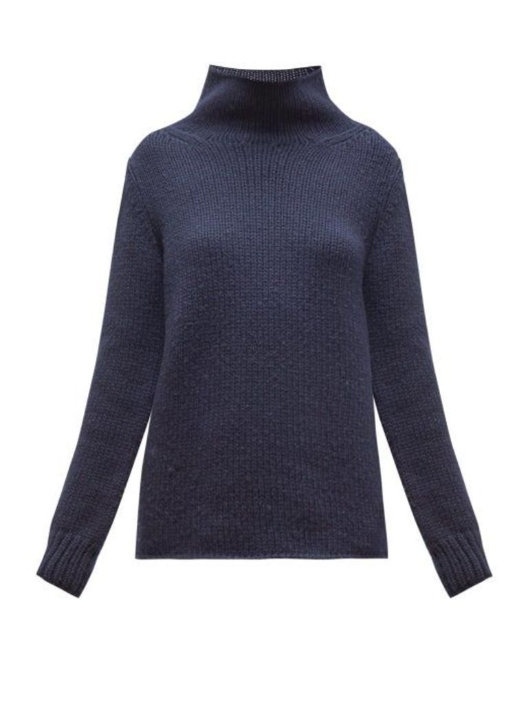 Gabriela Hearst - Velimir High-neck Cashmere Sweater - Womens - Navy