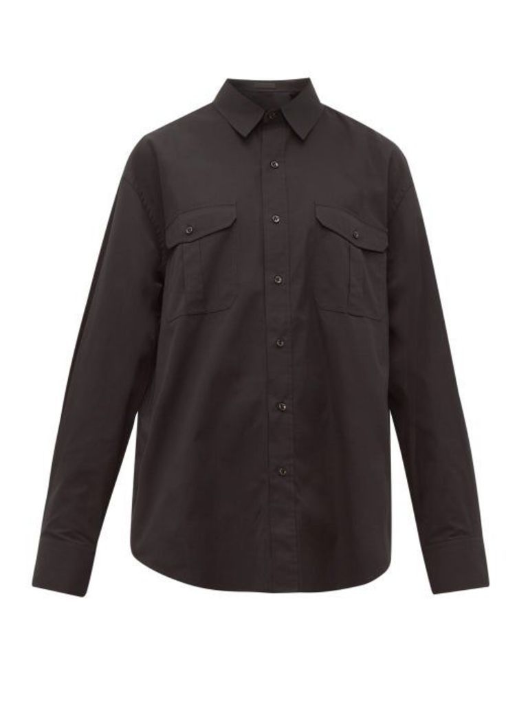 Wardrobe. nyc - Release 03 Patch-pocket Cotton Shirt - Womens - Black