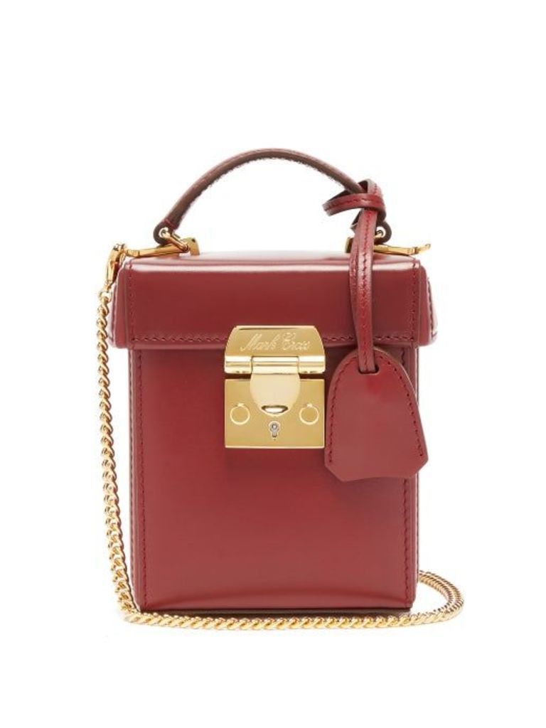 Mark Cross - Grace Cube Mini Leather Box Bag - Womens - Burgundy