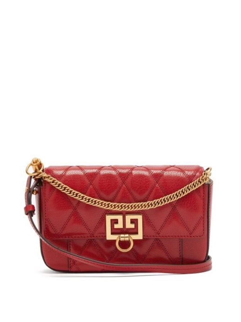 Givenchy - Gv3 Mini Leather Cross Body Bag - Womens - Red