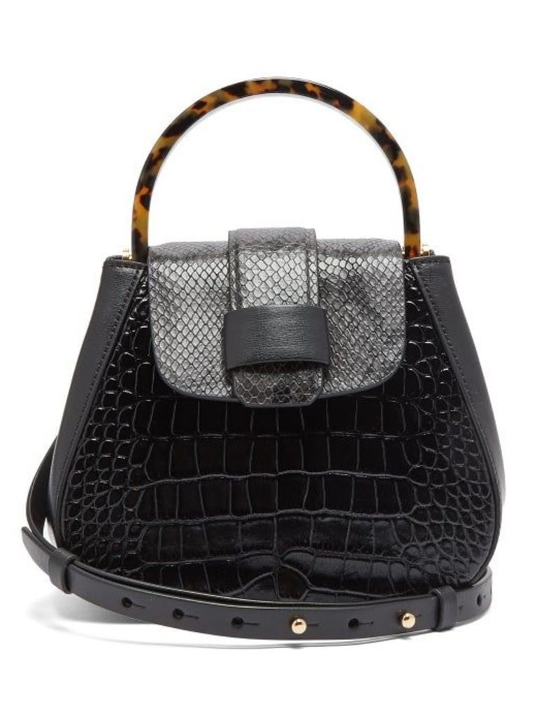 Nico Giani - Myria Mini Crocodile-effect Leather Bag - Womens - Black
