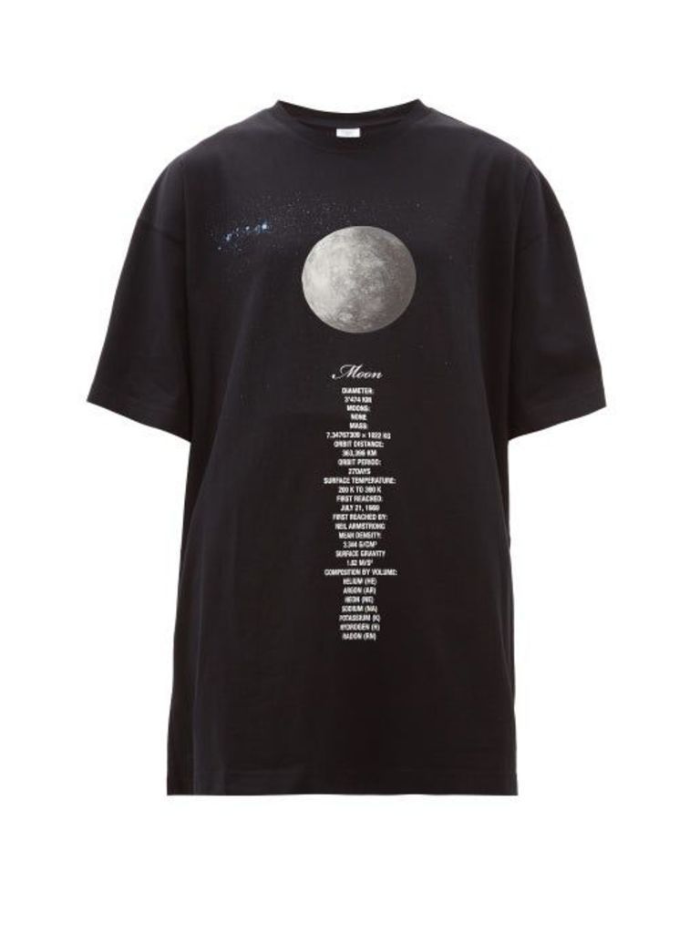 Vetements - Moon Oversized Cotton-jersey T-shirt - Womens - Black Multi