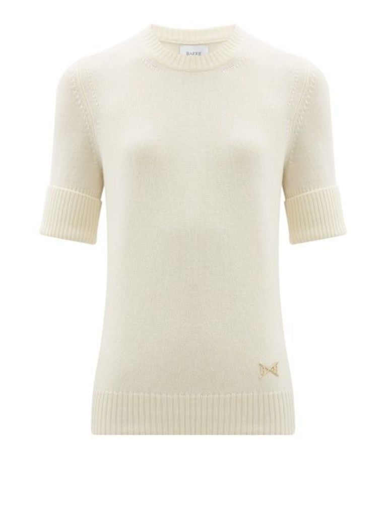 Barrie - B-plaque Cashmere Sweater - Womens - Ivory