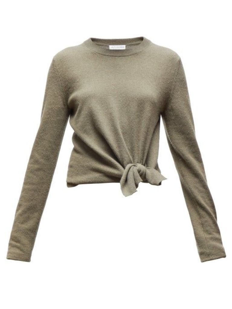 Altuzarra - Nalini Knotted Cashmere Sweater - Womens - Dark Green