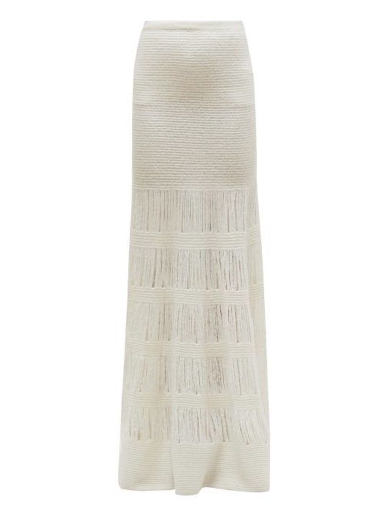 Gabriela Hearst - Rodine Rib-knit Tiered Wool-blend Skirt - Womens - Ivory