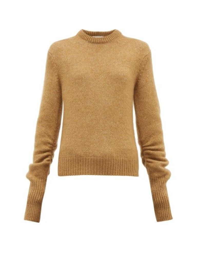 Chloé - Ruched-sleeve Sweater - Womens - Camel