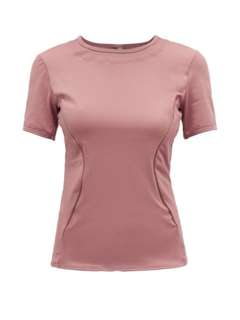 Adidas By Stella Mccartney - Panelled Technical Performance T-shirt - Womens - Pink