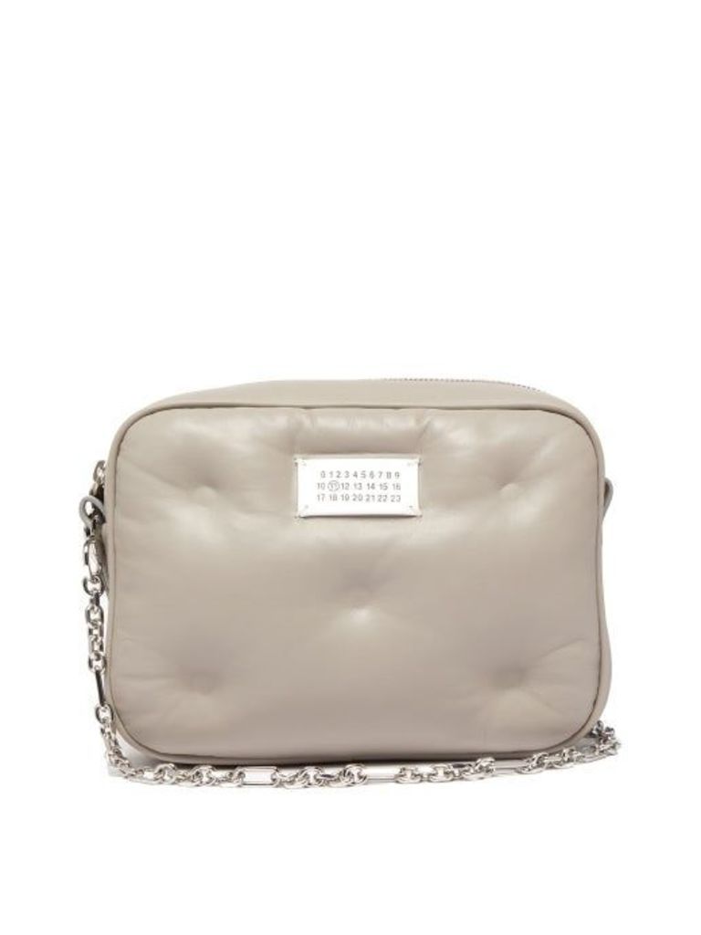 Maison Margiela - Glam Slam Mini Quilted-leather Cross-body Bag - Womens - Grey