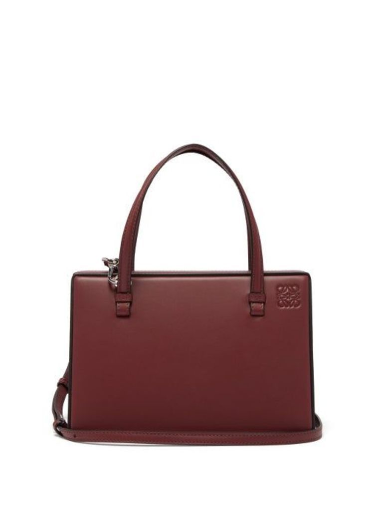 Loewe - Postal Medium Leather Bag - Womens - Burgundy