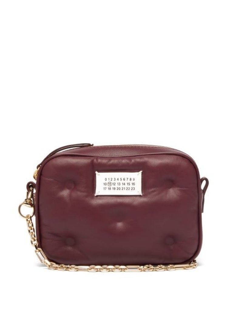 Maison Margiela - Glam Slam Small Quilted Leather Cross Body Bag - Womens - Burgundy