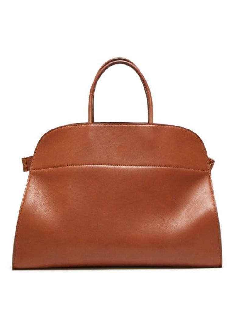 The Row - Margaux 17 Large Leather Tote Bag - Womens - Brown