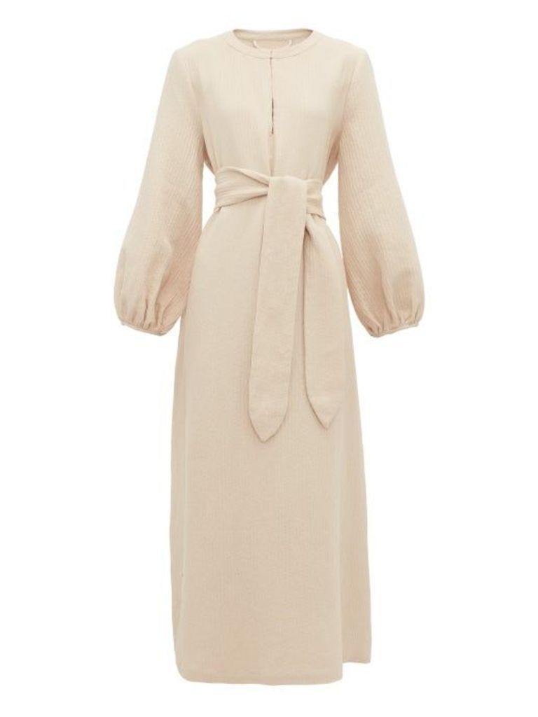 Mara Hoffman - June Belted-waist Cotton-blend Dress - Womens - Light Pink