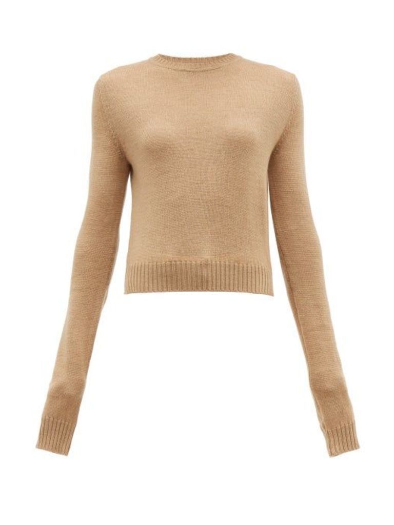 Jil Sander - Round-neck Wool Sweater - Womens - Camel