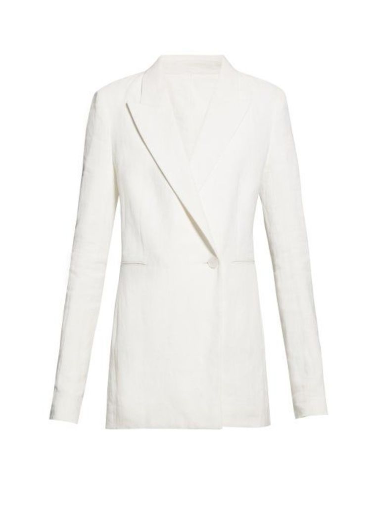 The Row - Ciel Single-breasted Linen-blend Blazer - Womens - White