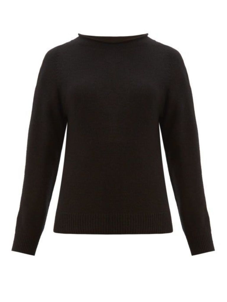 Margaret Howell - Rolled Neckline Cotton-blend Sweater - Womens - Black