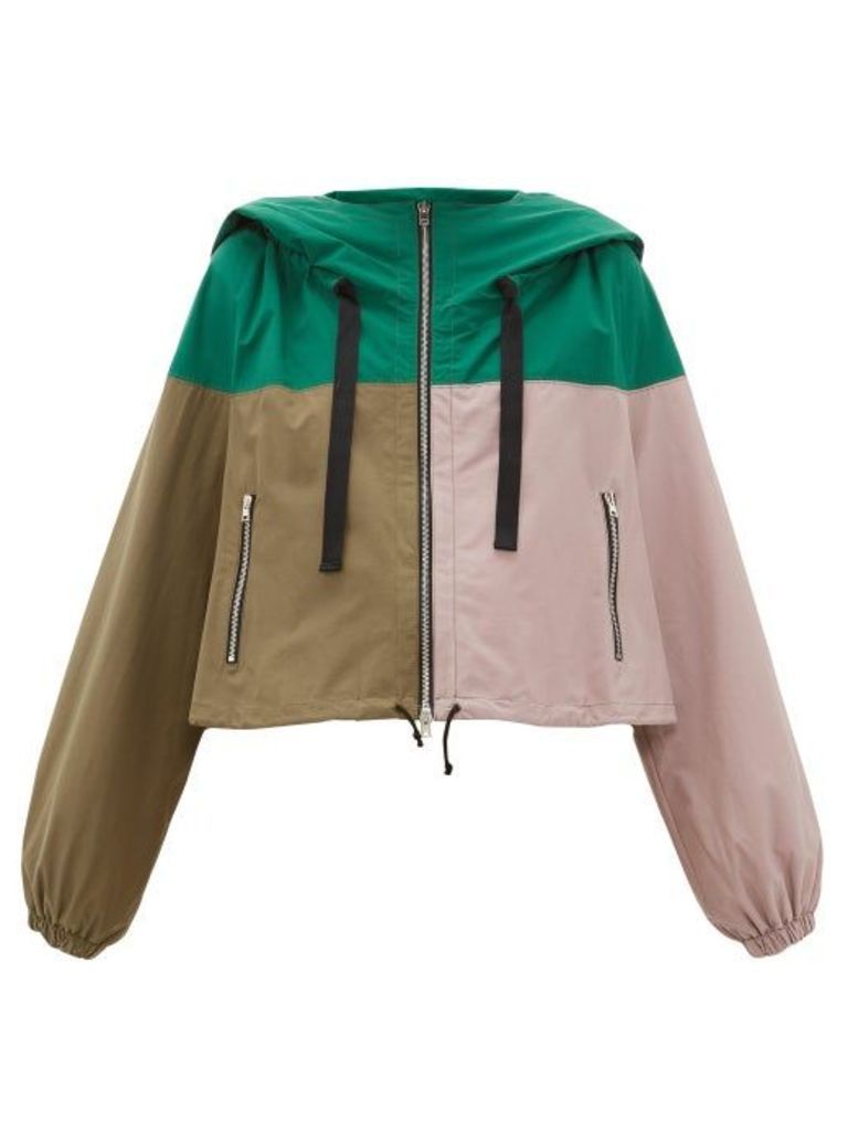 Colville - Colour-block Technical Cotton-blend Cropped Jacket - Womens - Multi