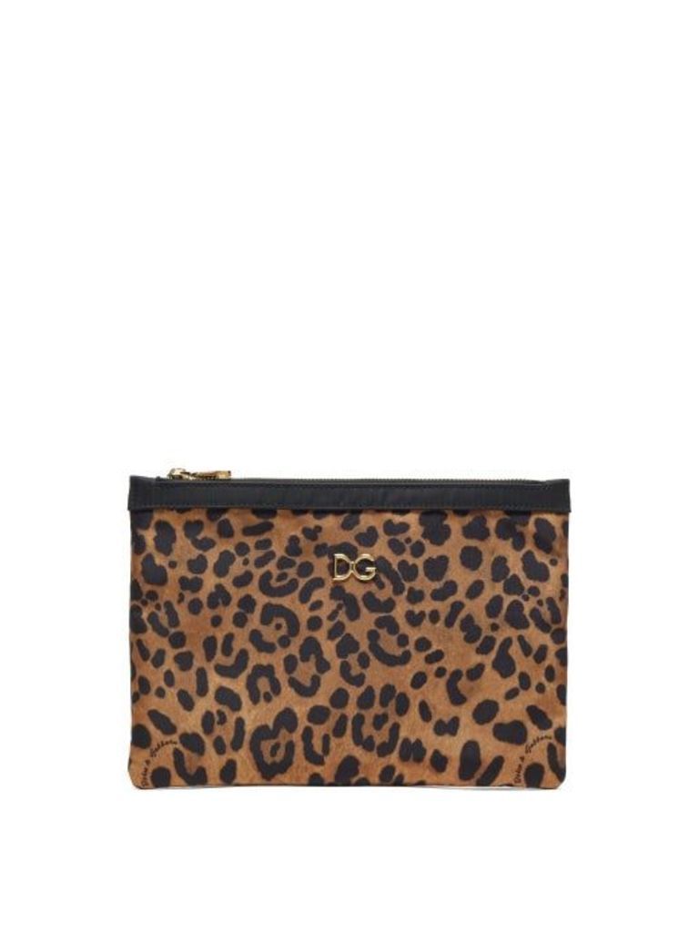 Dolce & Gabbana - Leopard-print Pouch - Womens - Leopard