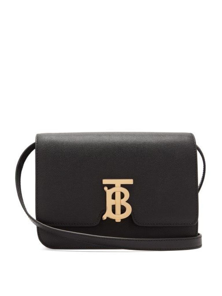 Burberry - Tb Small Pebbled Leather Cross Body Bag - Womens - Black