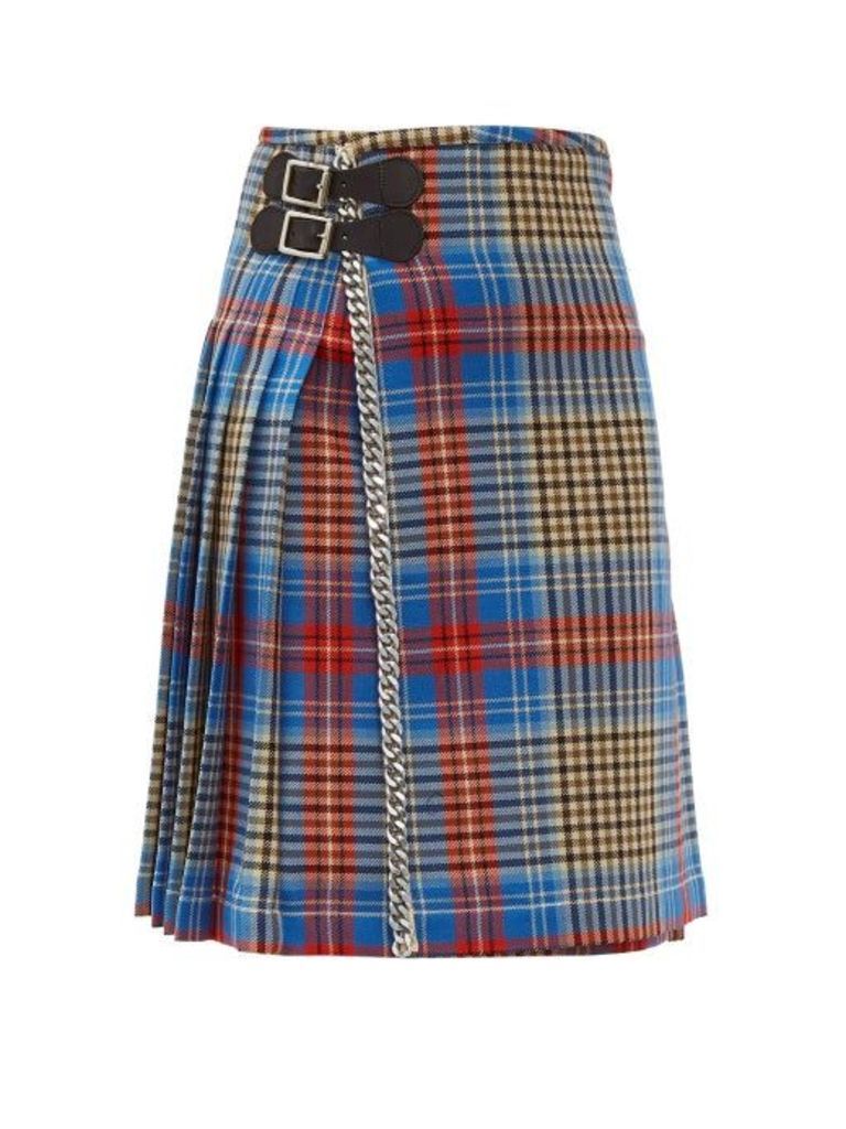 Charles Jeffrey Loverboy - Loverboy Tartan Wool Kilt Mini Skirt - Womens - Beige Multi