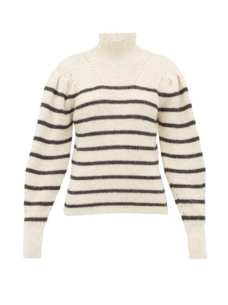 Isabel Marant Étoile - Georgia Striped Alpaca-blend Sweater - Womens - White Black