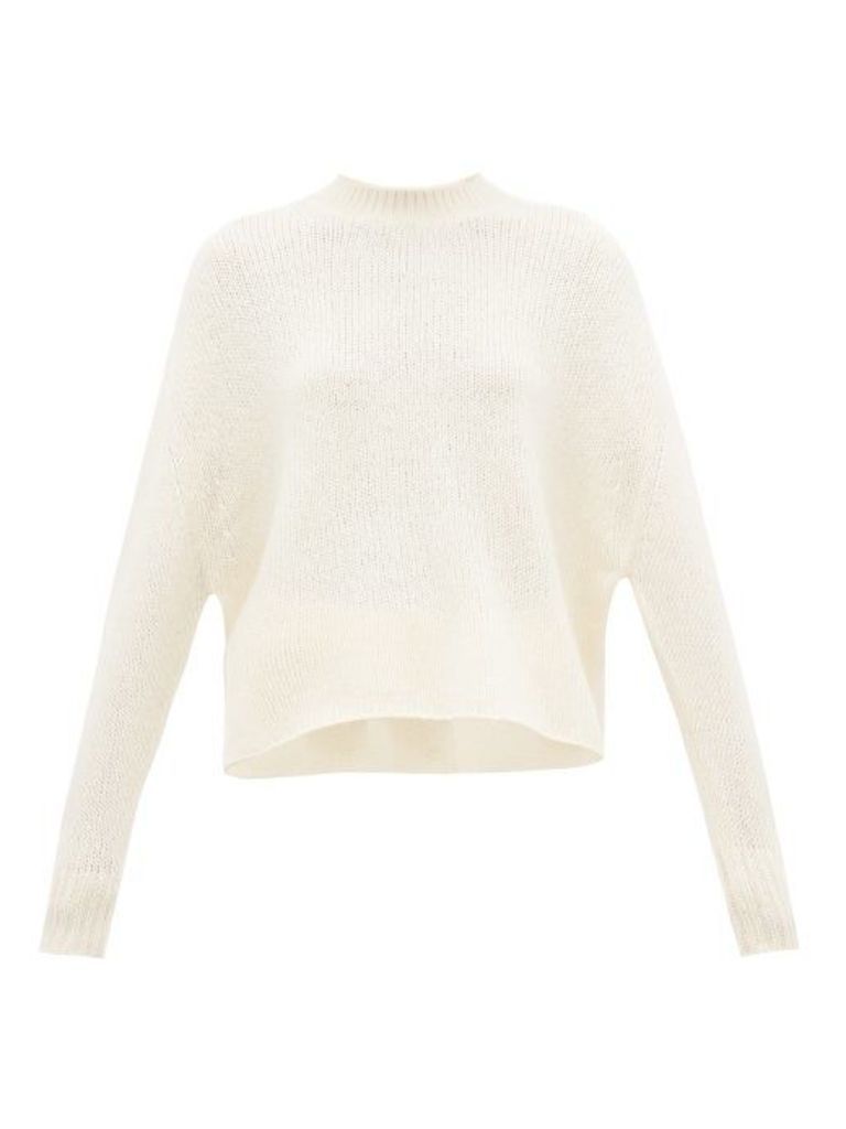 Ryan Roche - Cropped Cashmere-blend Sweater - Womens - Ivory