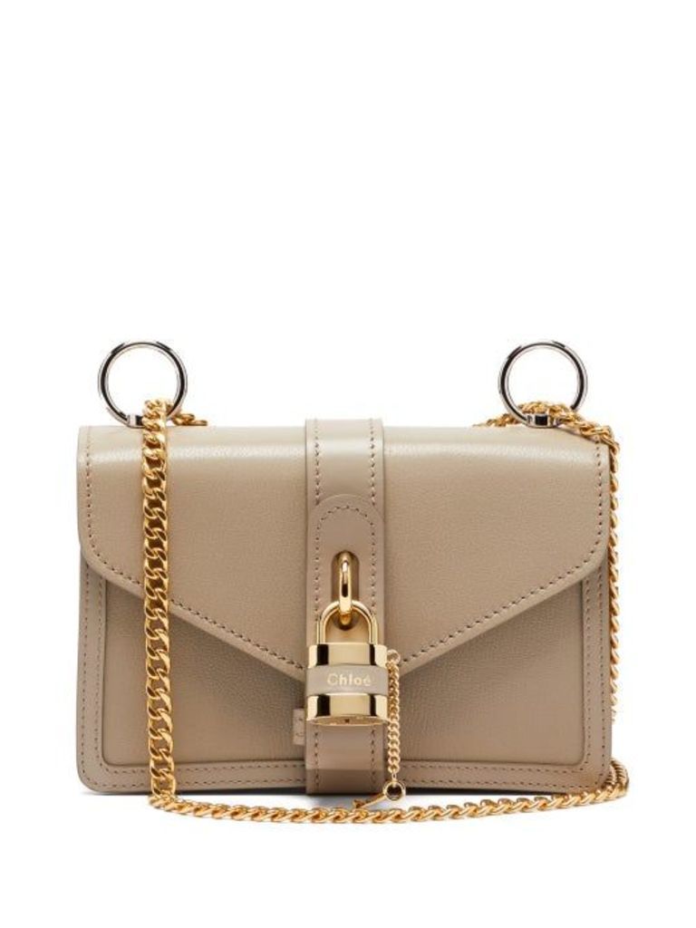 Chloé - Aby Leather Shoulder Bag - Womens - Grey