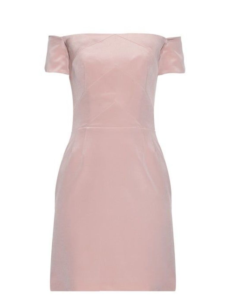 Raey - Off-the-shoulder Silk Dress - Womens - Pink