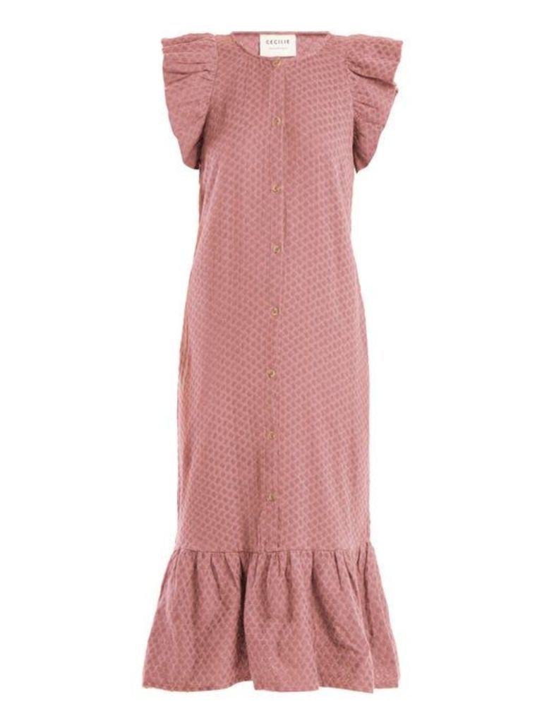Cecilie Copenhagen - Jehro Scarf Jacquard Cotton Dress - Womens - Light Pink