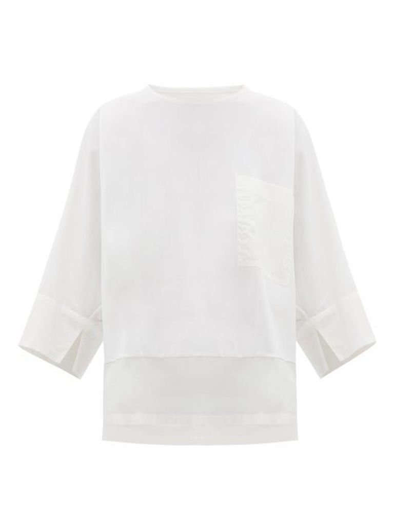 Issey Miyake - Patch Pocket Cotton-blend T-shirt - Womens - White