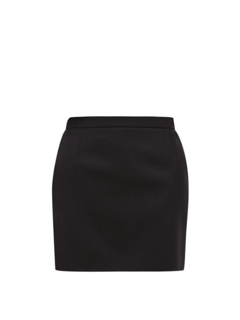 Saint Laurent - Wool-twill Mini Skirt - Womens - Black